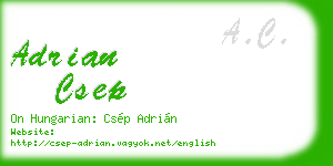adrian csep business card